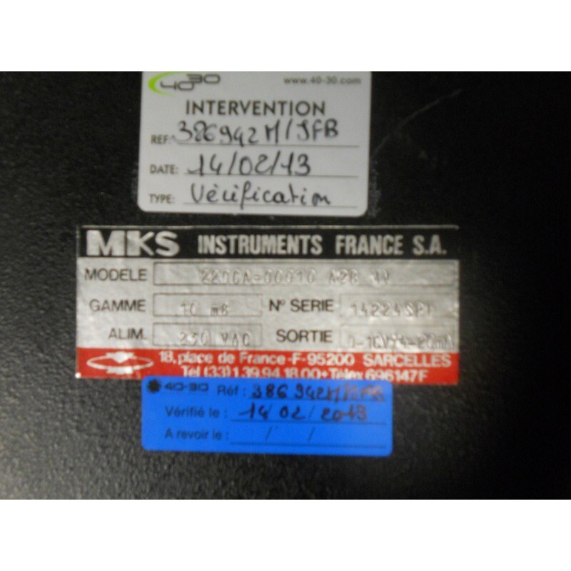 VACUUM SENSOR MKS BARATRON 220CA