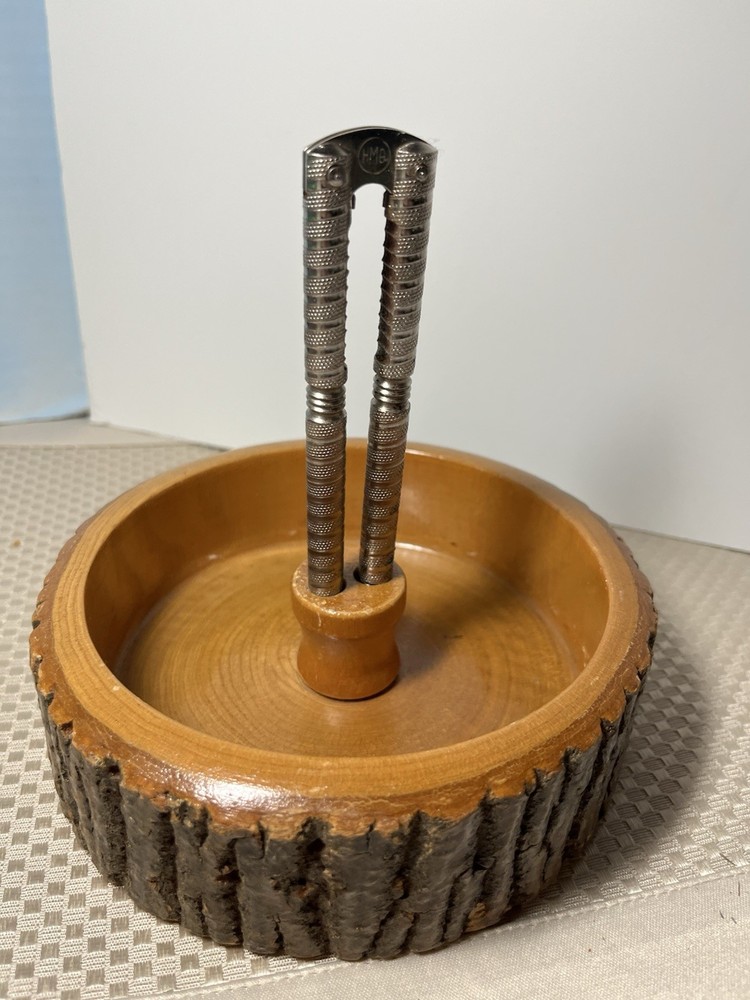 Tree Bark Wood Nut Dish Nutcracker Live Edge