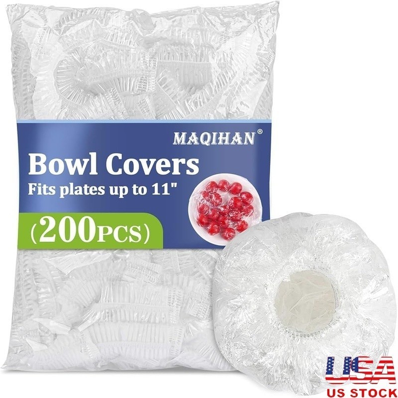 Elastic Plastic Bowl Covers Reusable Food Storage Dustproof Fresh Keeping Dough