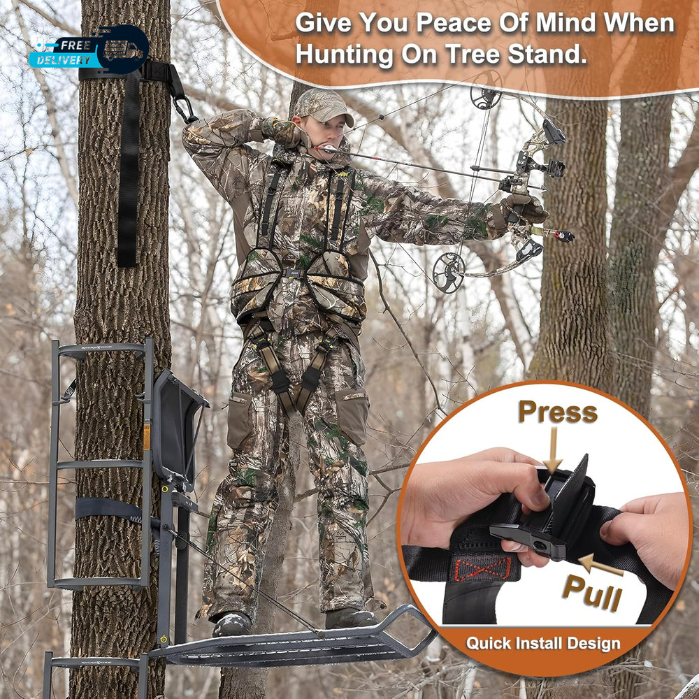 Tree Strap Hunting, Hunting Safety Harness Tree Strap, Tree Stand Safety Strap