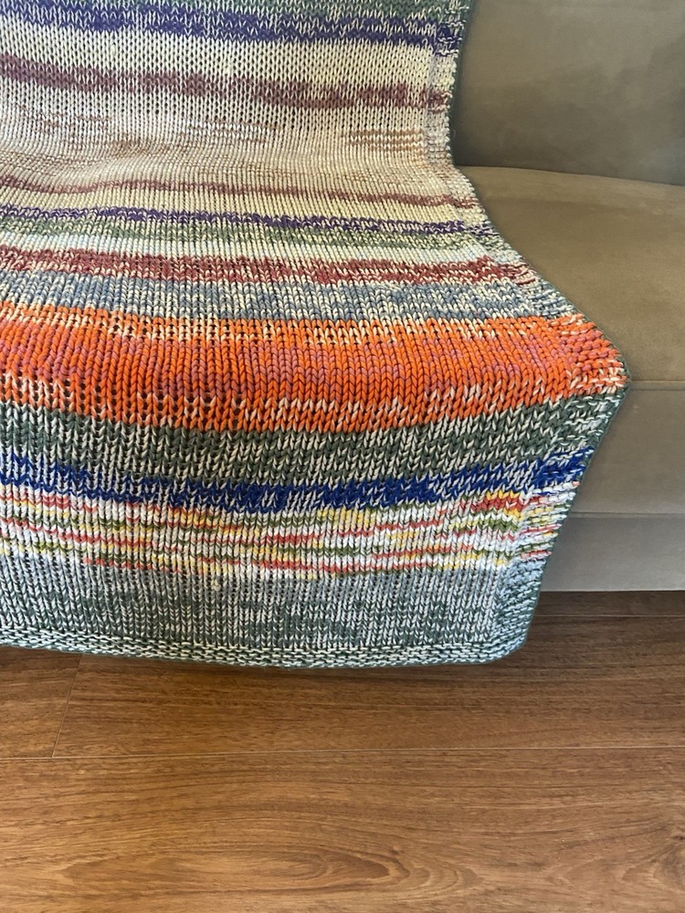 Colorful Handmade Crocheted Afghan/Throw Blanket 58”x 44”