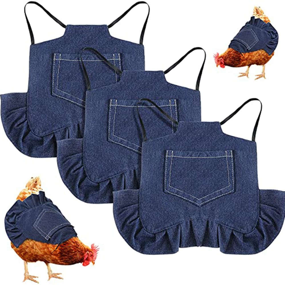 Chicken Saddle for Hens, 3 Pack Adjustable Hen Apron Back Protector with Elas...