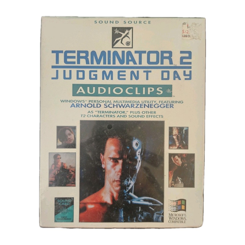 SEALED! UNOPENED TERMINATOR 2 Judgment Day Audioclips PC Multimedia Utility