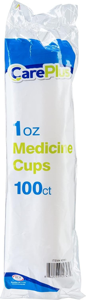 Disposable Medicine Cups 1 Oz (100 Count) - Plastic Measuring & Dosing Cups