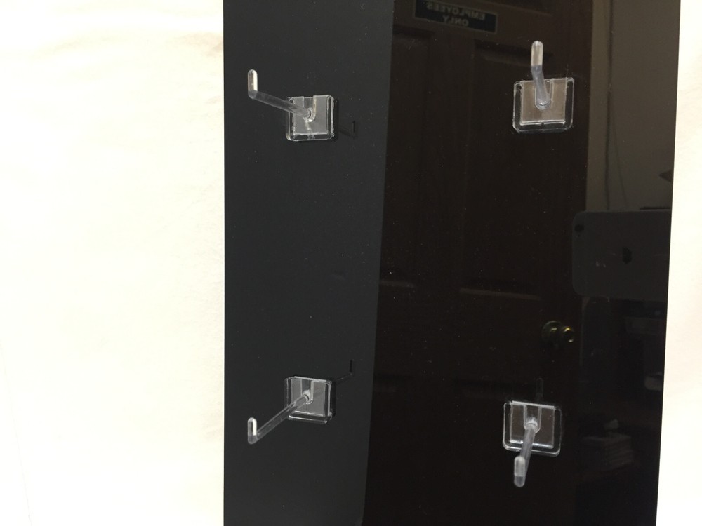 Vertical Display Black & Clear Acrylic Plastic