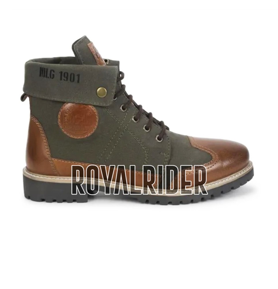 Fits Royal Enfield KARGIL BOOTS - OLIVE & BROWN