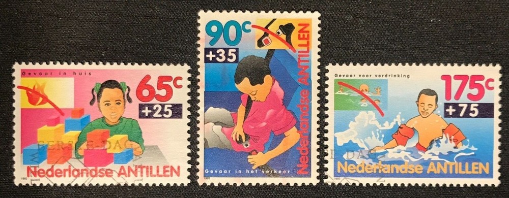 Netherland Antilles SC #B294-96 Used Set 1993