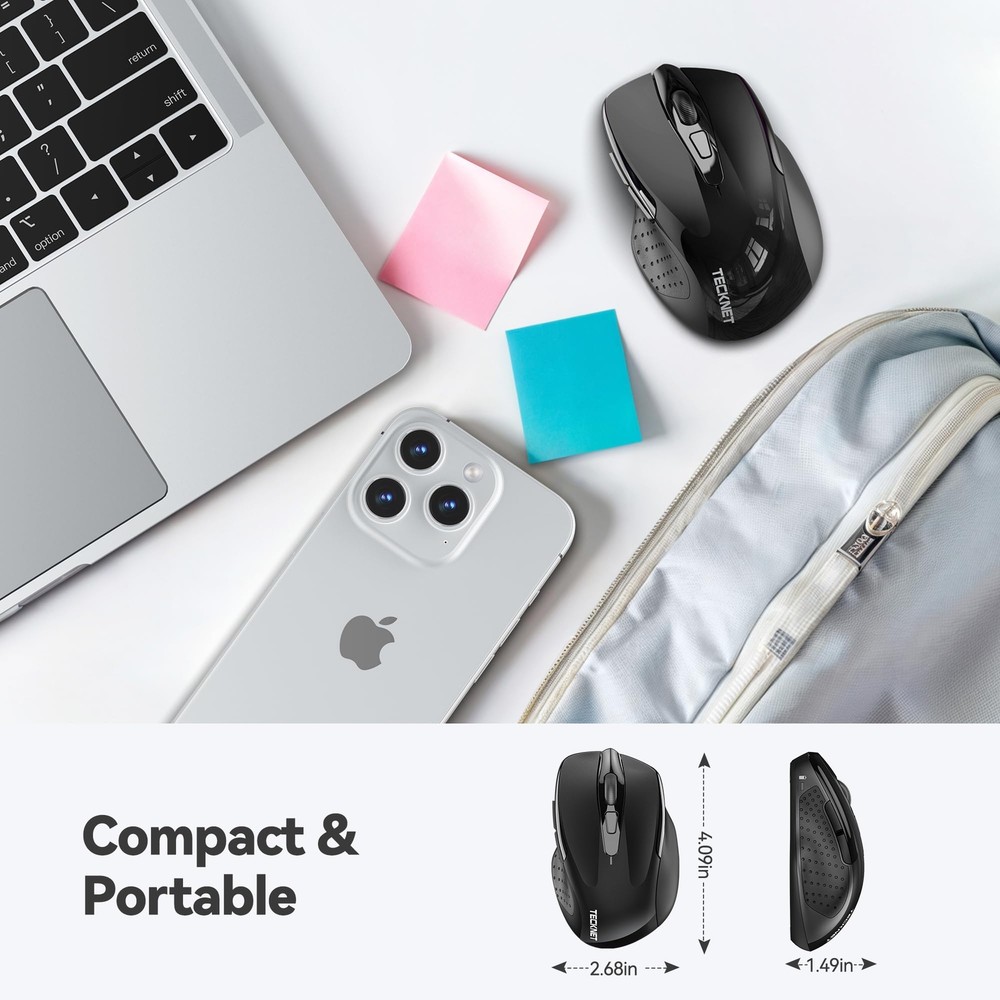 Wireless Mouse 2.4G Ergonomic Optical Mouse Computer Mouse for Laptop PC Comp...