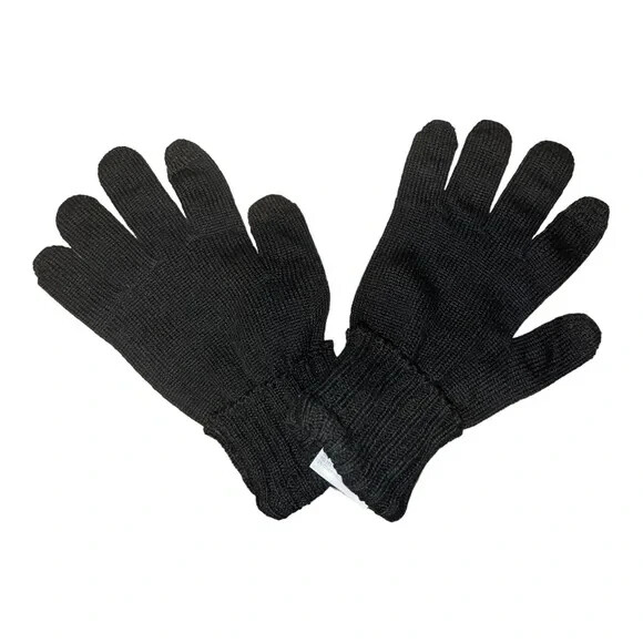 Style & Co Womens Solid Black Touchscreen Gloves One Size Recycled Materials New