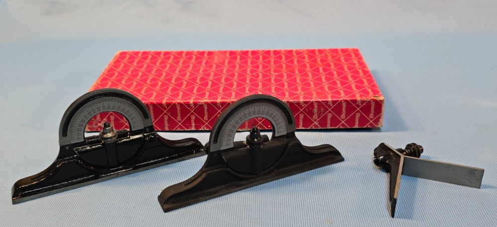 STARRETT 490 & 491 PROTRACTOR AND CENTERING HEADS