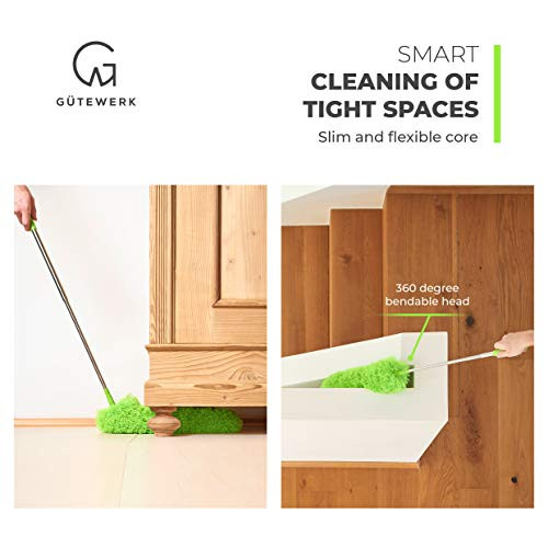 Extendable Microfiber Feather Duster, Feather Dusters for Cleaning, Ceiling