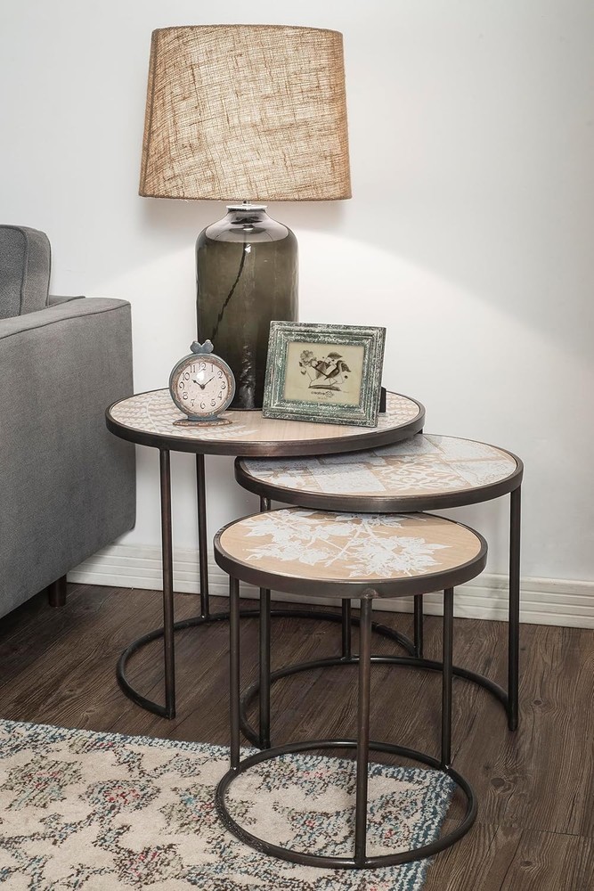 Grey Pewter Mantel Clock with Birds