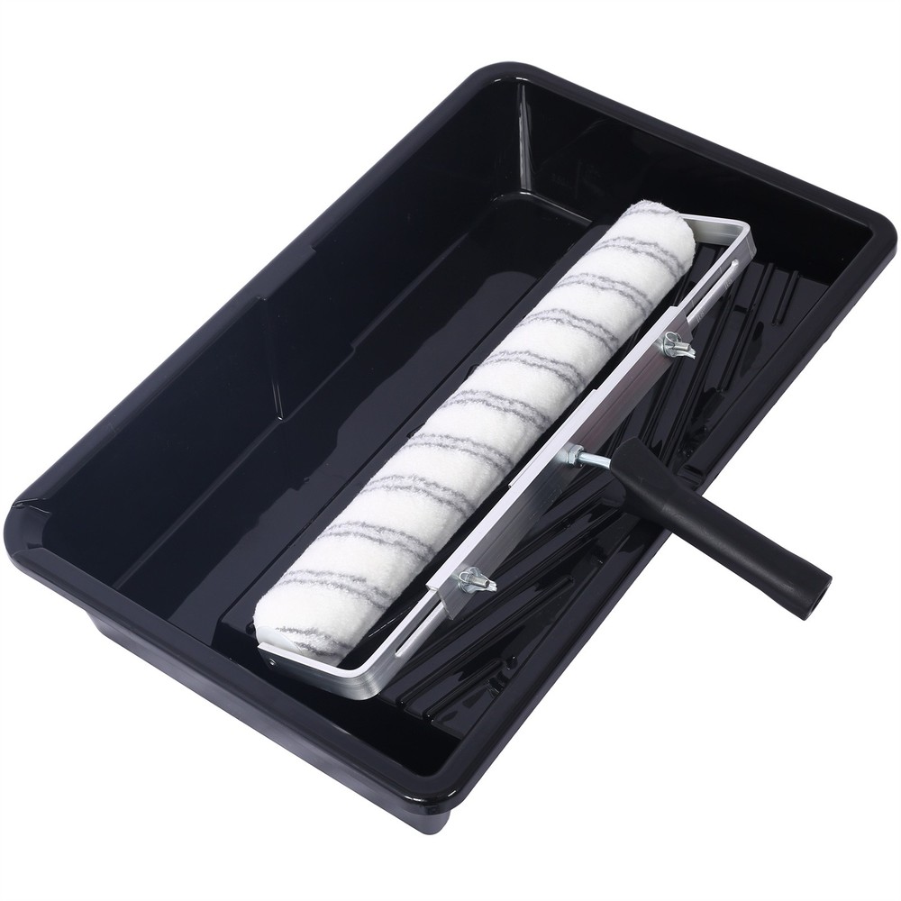5PCS 18 Inch Paint Roller Kit Tray Paint Roller Sleeves Adjustable Roller Frame