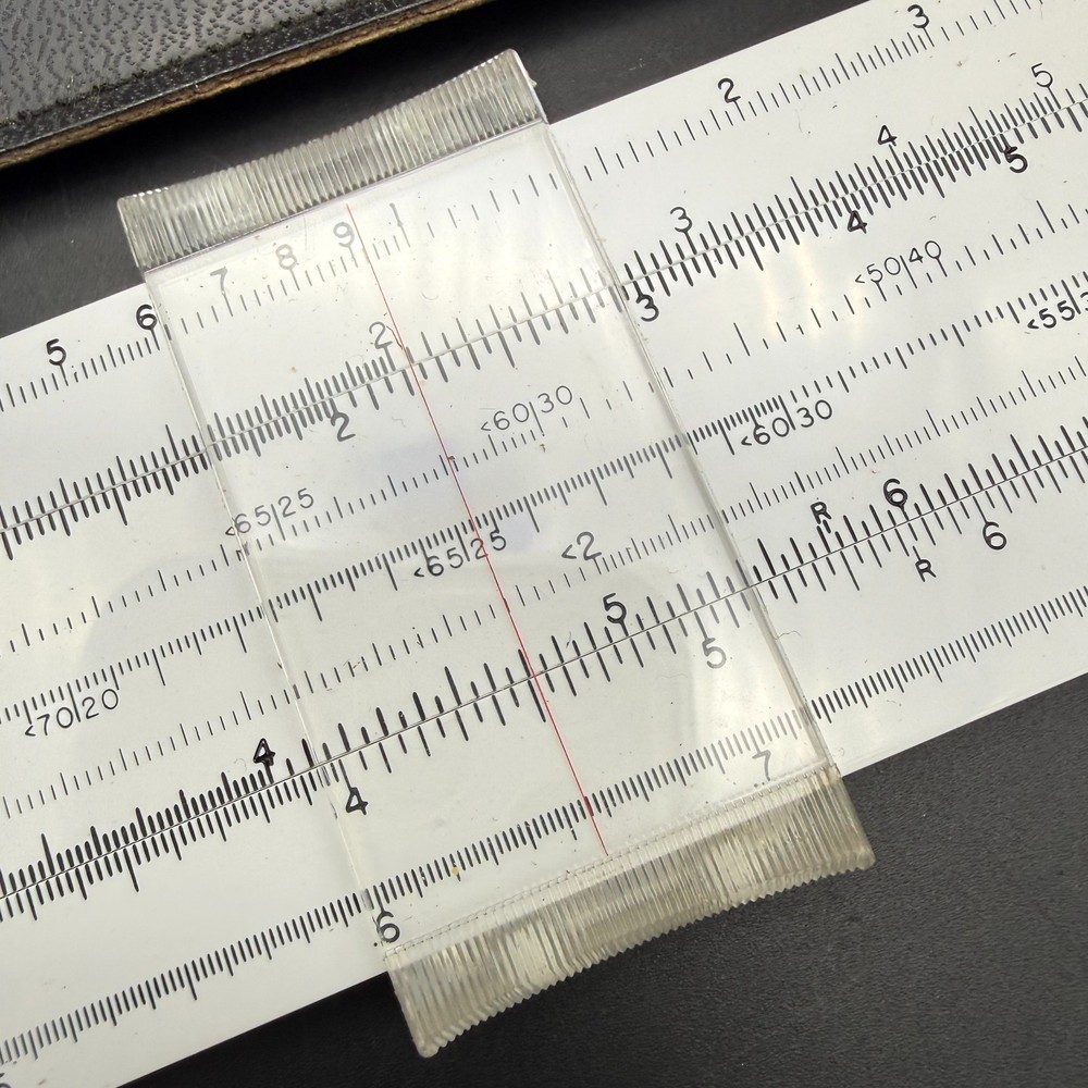Vintage Pickett Microline 120 Slide Rule, Original Case, Instructions, Nice