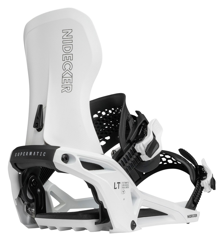 2026 Nidecker LT SuperMatic Drop In Snowboard Bindings White MEDIUM