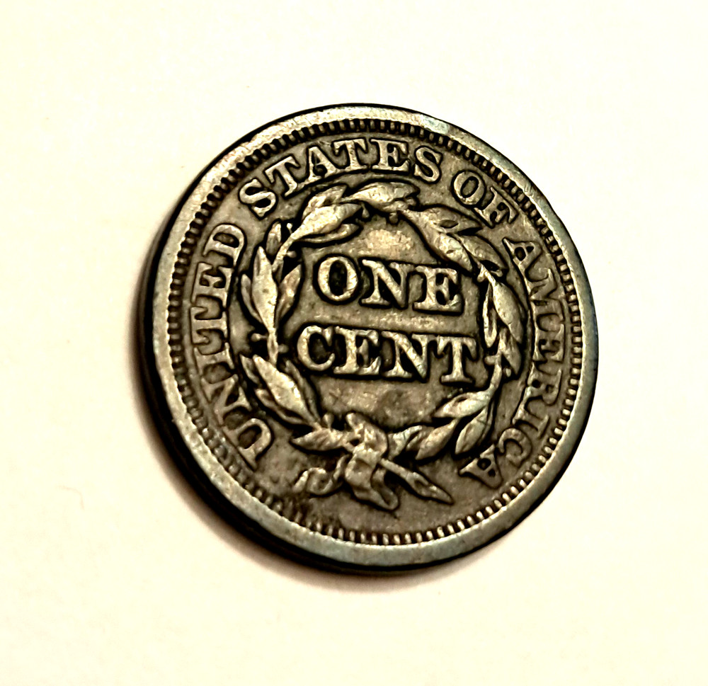 1845 Braided Hair Large cent