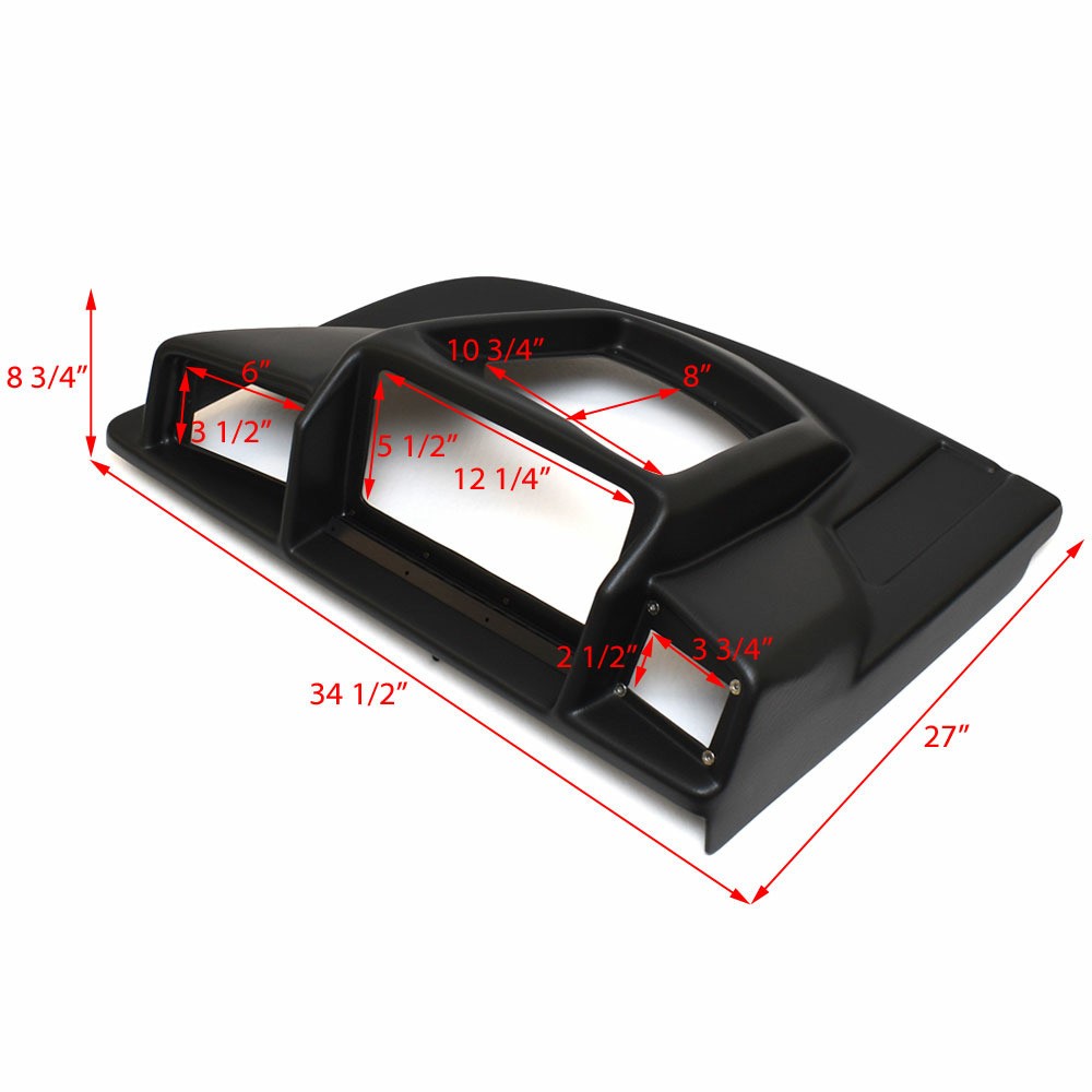 Supra Boat Blank Dash Panel 122007 | Black Vinyl / Plastic