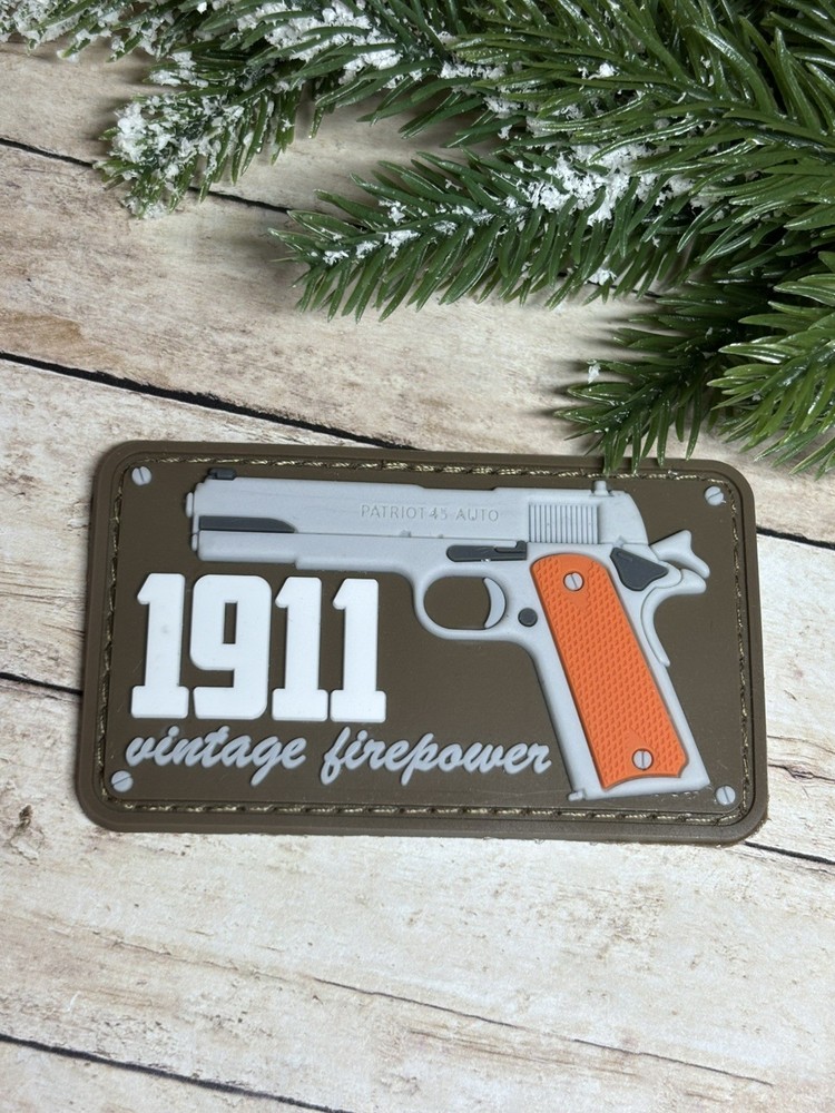 Tactical PVC Patch- Morale Patch - Vintage Firepower 1911 Gun Patch