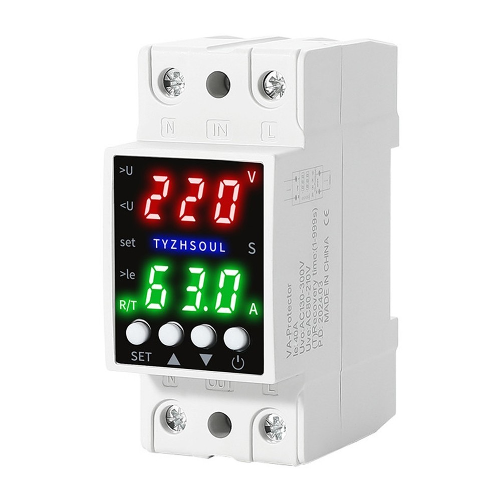 Voltage Protector Smart Device Dual Display LCD Over Under Current Control