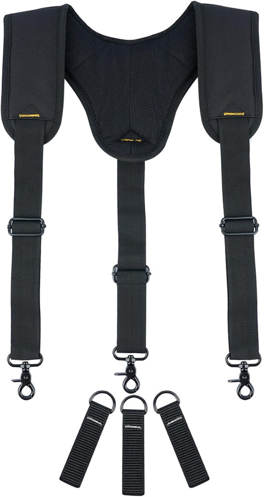 Tool Belt Suspender 3 Point Padded Suspenders plus 3 Pack Suspender Loop