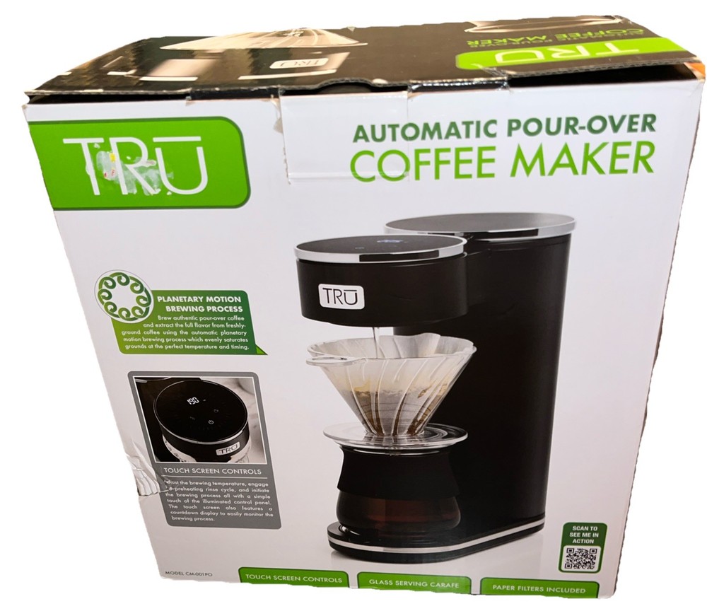 TRU Automatic Pour Over Digital Control Coffee Maker Optimized Brew Program _I2