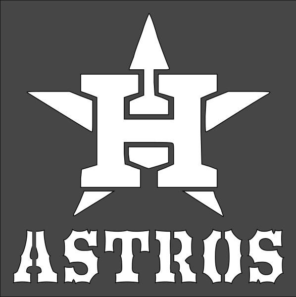 8"x8" Plastic Stencil - Astros (ME108)*****