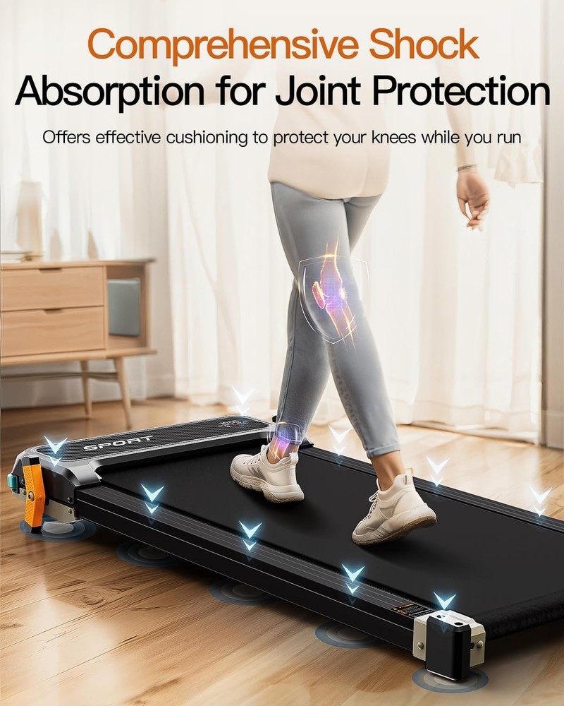 FUNRAY Versatile Walking Pad Treadmill with Incline - Dual-Sided Under Desk Trea