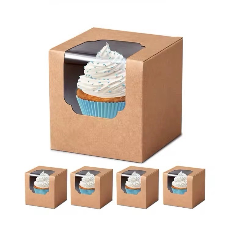 Cupcake Boxes 50 Pack Individual Cupcake Containers Window Food Grade Cupcake