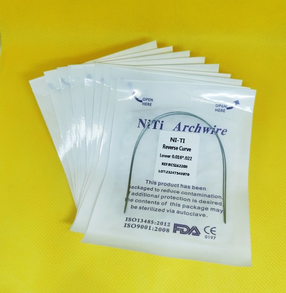 10Pack Dental Orthodontic Super Elastic NiTi Reverse Curve Rectangular Arch Wire