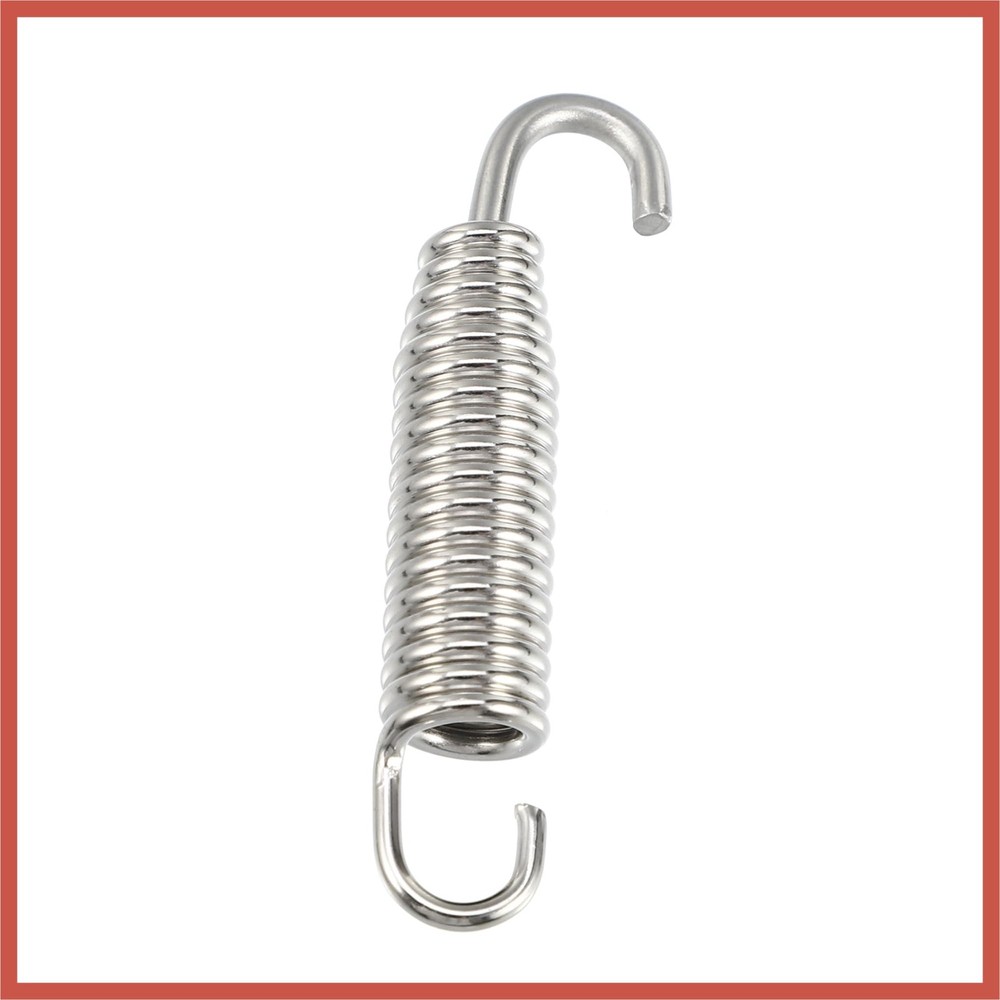 ACROPIX 2 Pcs Universal Exhaust Pipe Spring for 2.28", Silver Tone