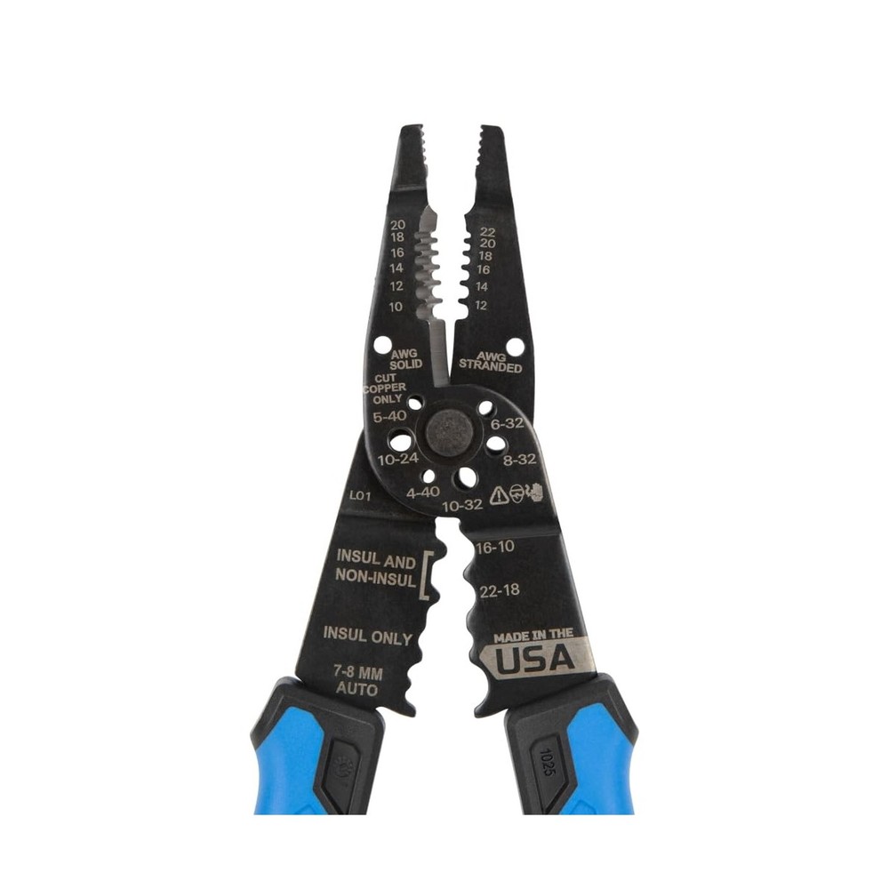 Klein Tools 1025 Long Nose Multi-Purpose Wire Stripper Tool, Made in USA Prof...