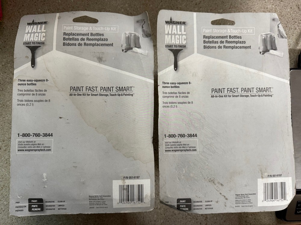 Wagner Wall Magic 6ct Replacement Paint Bottles New Open Damaged Package