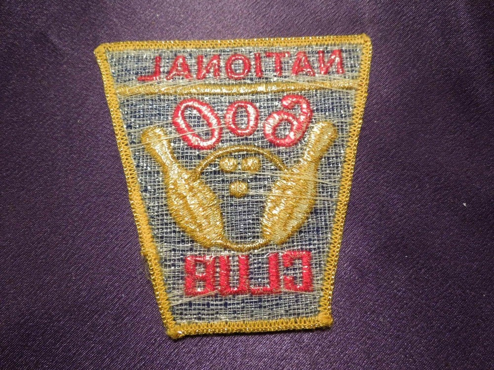 Bowling National 600 Club Patch w Gold Thread
