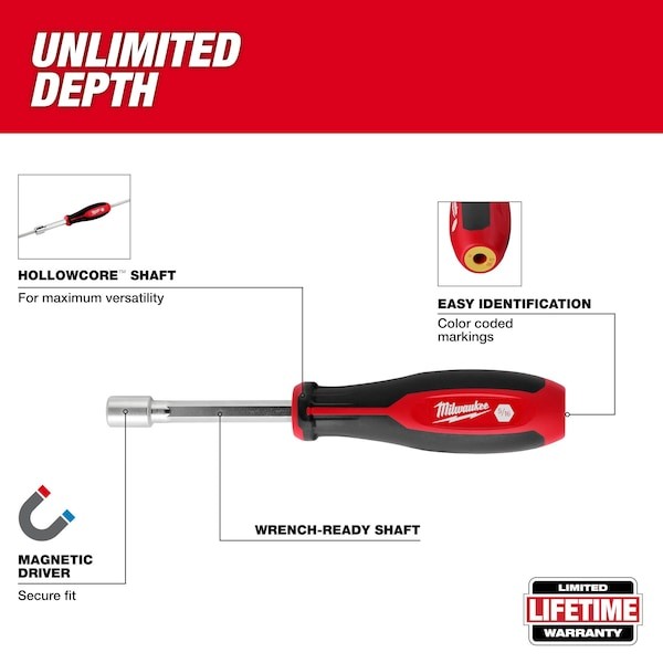 Milwaukee Tool 48-22-2547 Nut Driver Set, Pp Handle, 7 Pcs