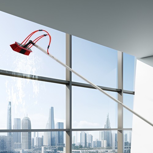 Outdoor Window Cleaning Pole Kit Cleaning Brush & Pole Cleaning Solar Panel Kit