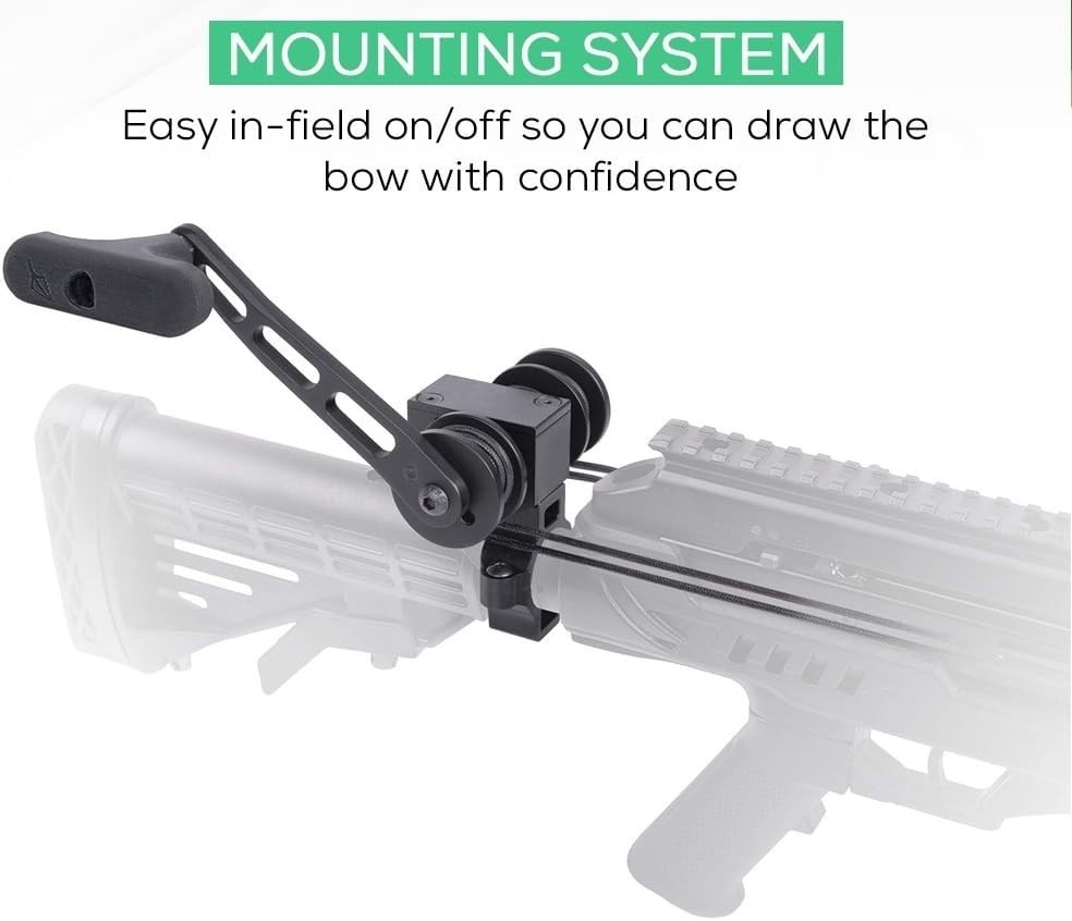 Crossbow Cocking Device with Easy Mounting System for Right or Left-Handed Users