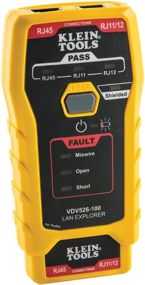 Compact & Battery Powered Network Tester - Reliable RJ11, RJ12, RJ45 Solution
