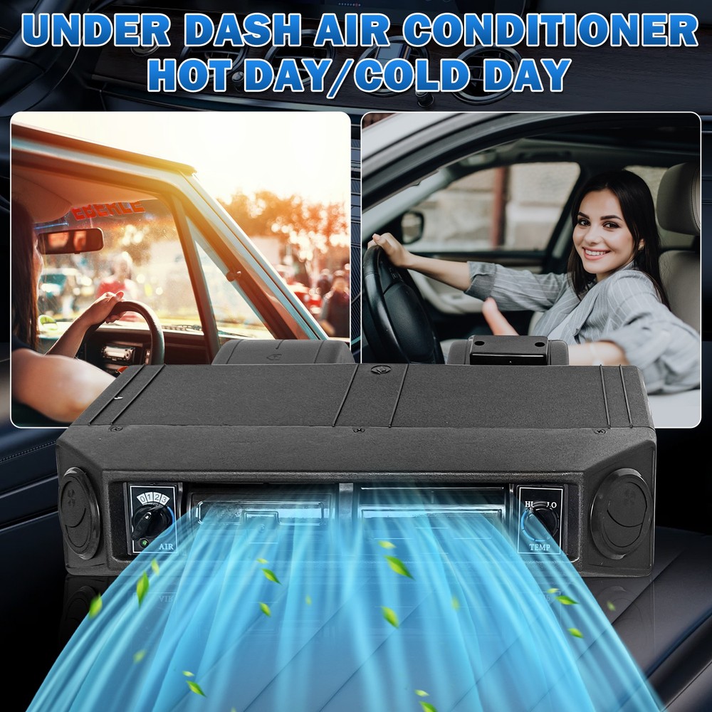 12V w/ Cooling Function Air Conditioner Set Underdash Electric Car A/C Auto Kit