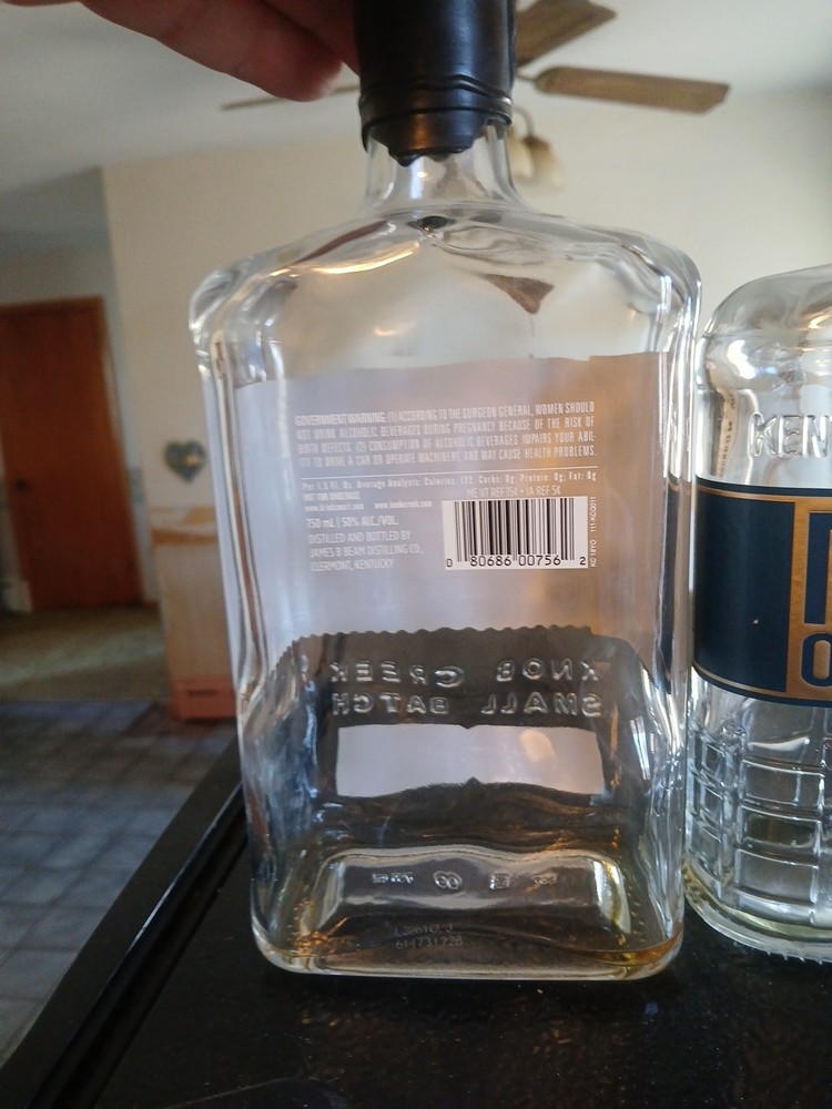 Knob Creek & RD One Empy Bourbon Bottles - Empty - 750 ml