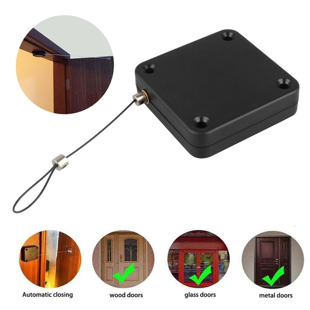 Punch-free Automatic Sensor Door Closer for Home Office Doors Self Closing Off