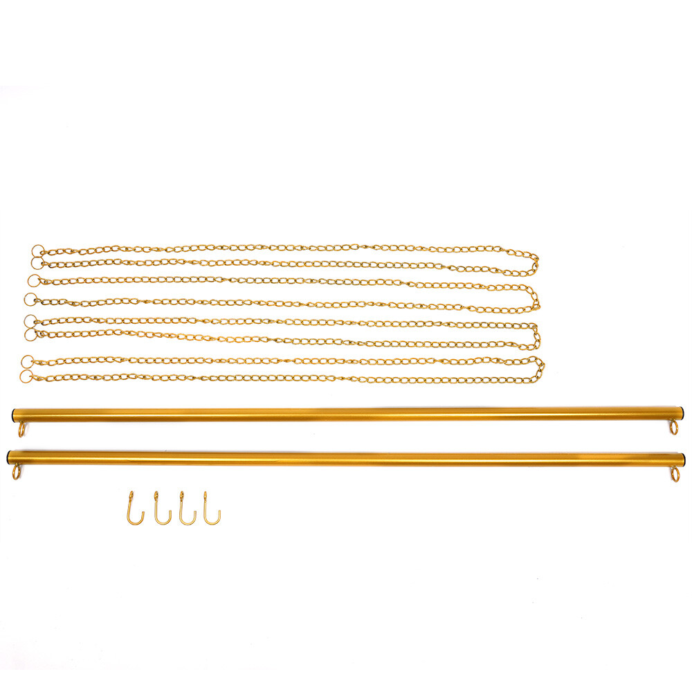 2pcs Clothing Hanging Rack Adjustable Chain Garment Rack Clothes Display Retail