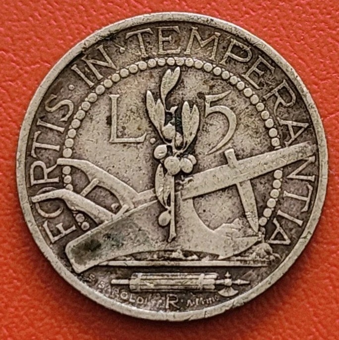 SAN MARINO 🇸🇲 5 LIRE SILVER COIN 1935