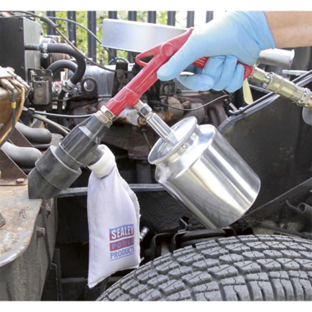 Sealey Air Recirculating Sandblasting Shot Blast Kit 700g Bottle