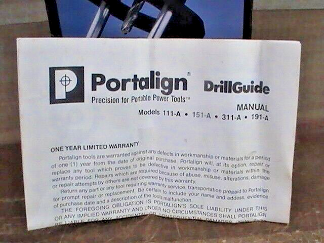 PORTALIGN #151-A PRECISION DRILL GUIDE W/ MANUAL NEW OPEN BOX (A)