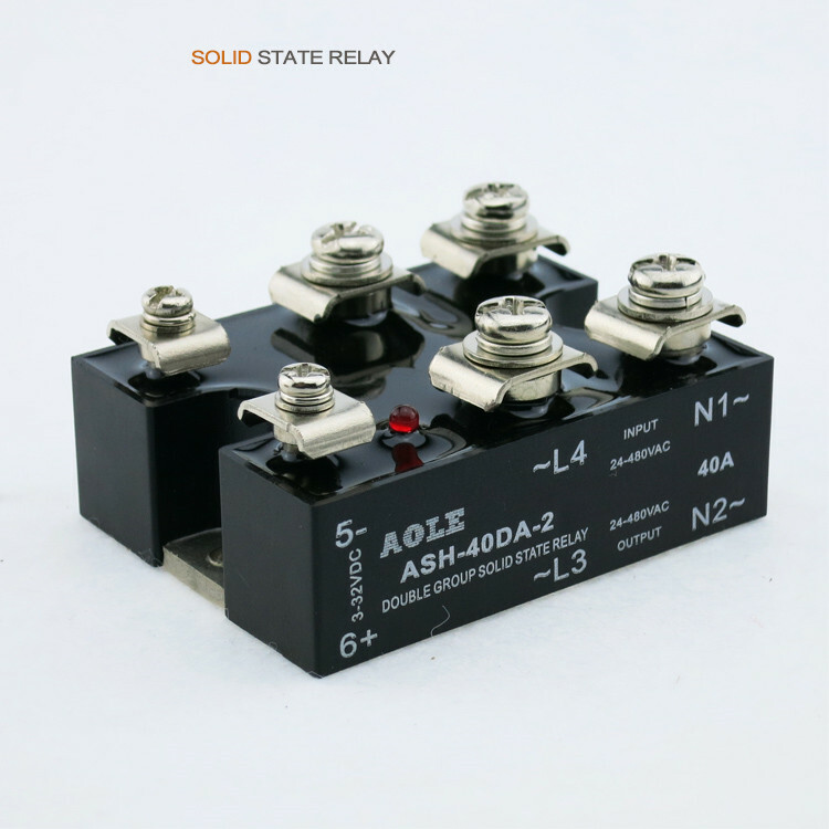 3-32VDC two-phase normally open horizontal solid state relay ASH-40DA-2 DC-AC