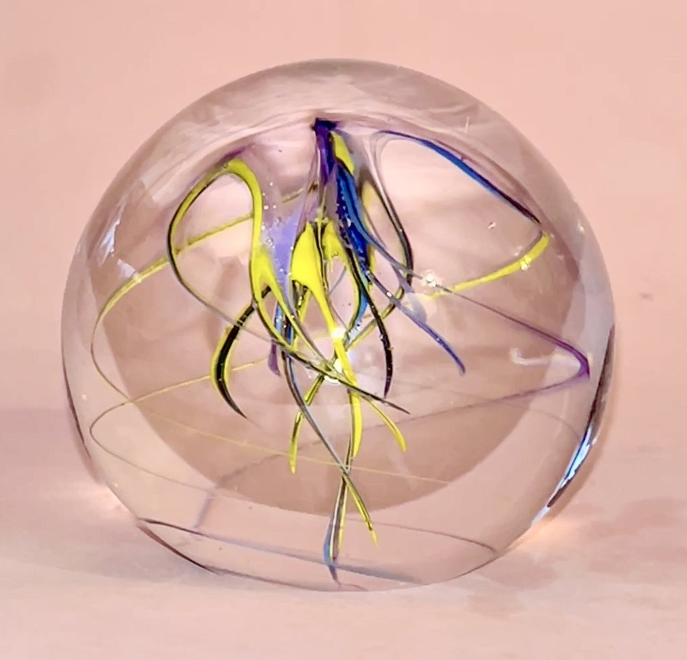 Riley Studio Art Glass Signed & Numbered Paper Weight