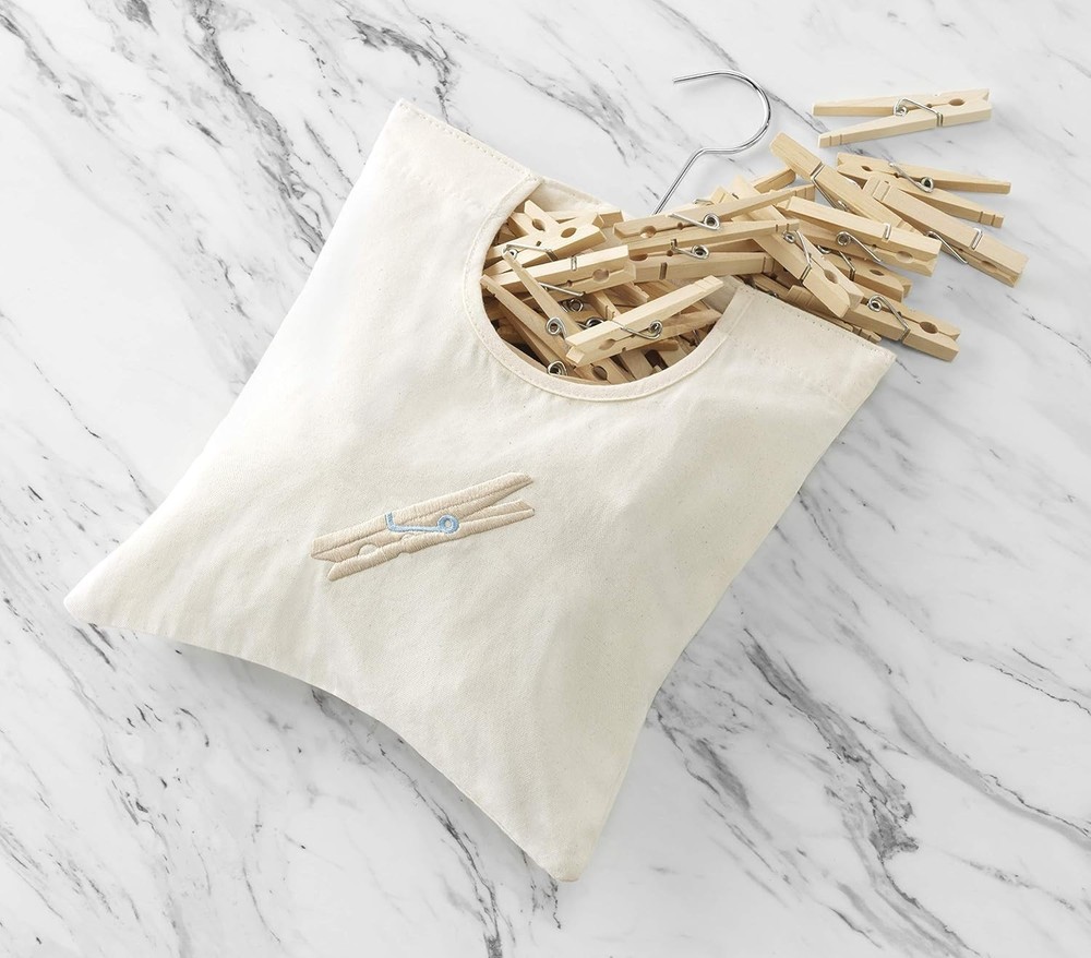 Canvas Clothespin Bag Hanging Storage Organizer