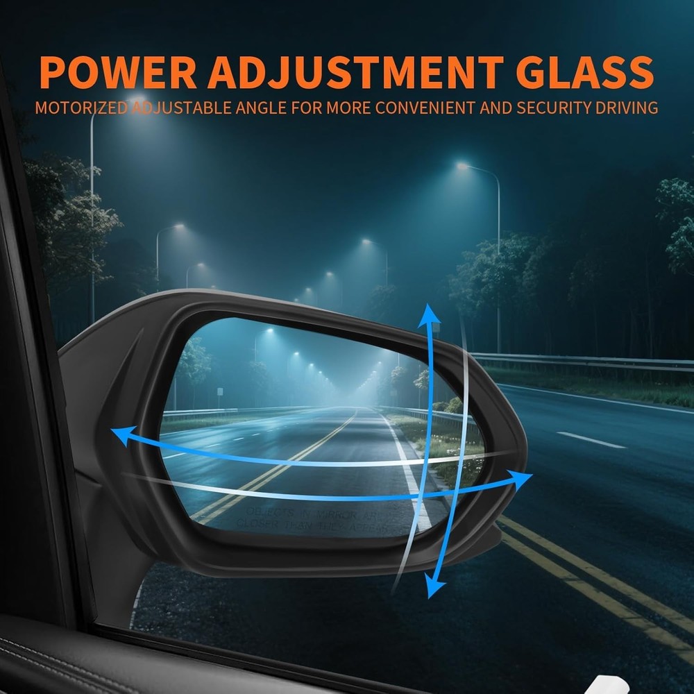 Right Passenger Side Mirror Assembly Compatible with Camry 2018-2024 with Power