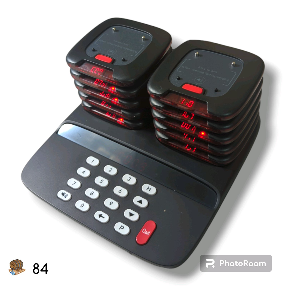 AGJ Restaurant Pager System Wireless Calling System w/ 20 Pagers Beeper Buzzer