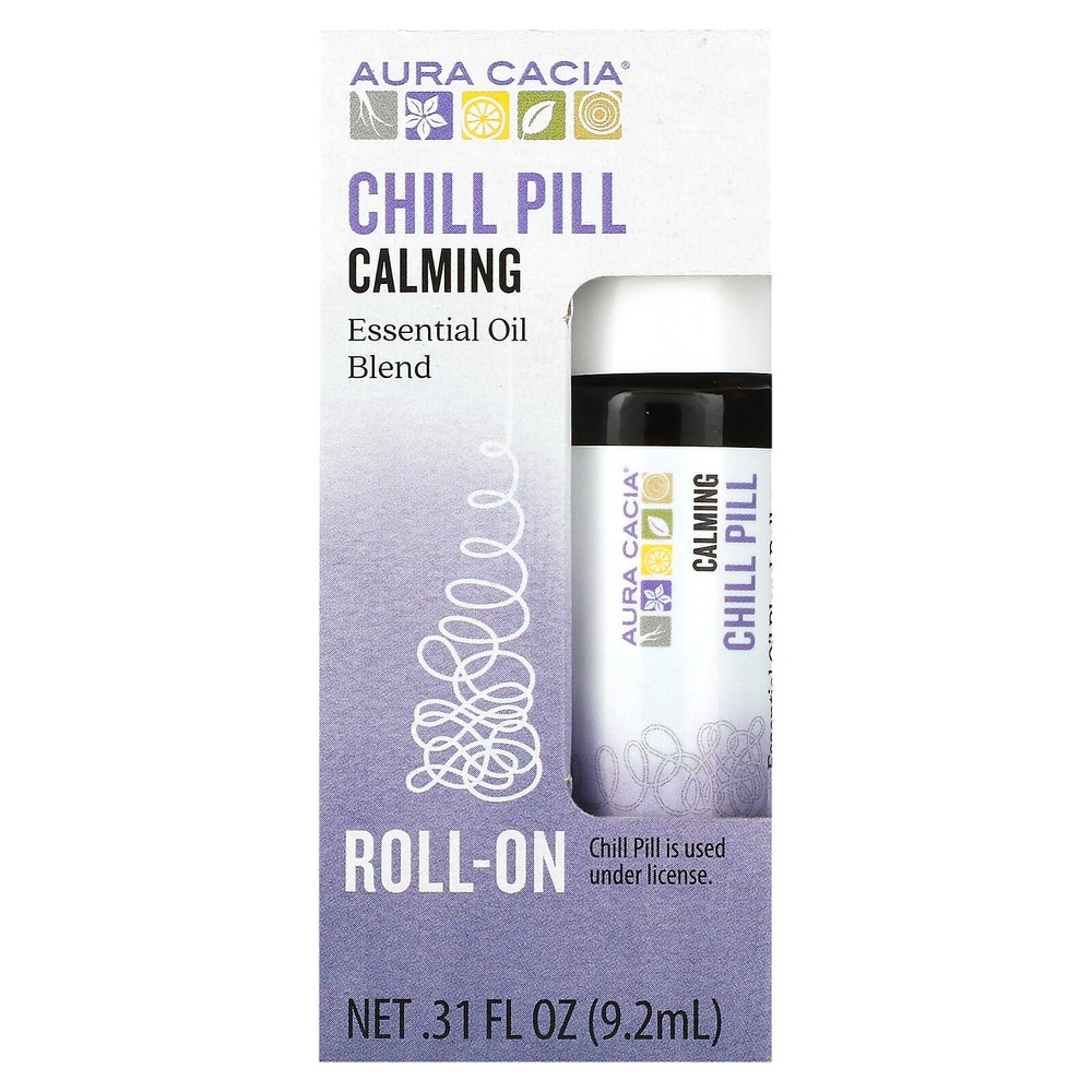 Essential Oil Blend, Roll-On, Chill Pill, 0.31 fl oz (9.2 ml)